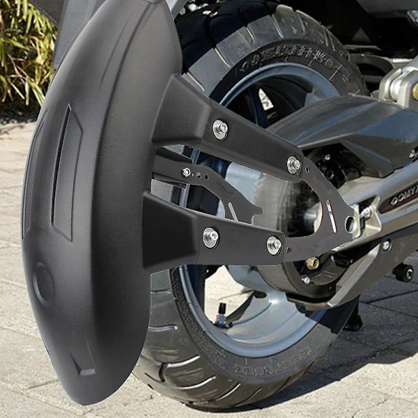 Stänkskydd Universal Motorcykel Tillbehör Bakre Hjulskärmsskydd Plast Stänkskärm Svart Med Fäste (svart)