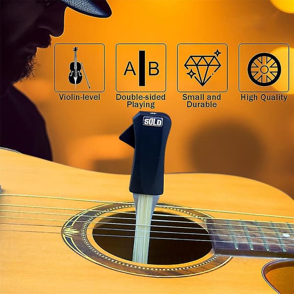 Gitarrspelande båge Dubbla ändamål Stränginstrument Verktyg, Hästsvans Gitarr Tillbehör Inbyggt Gitarrplektrum För Nybörjare