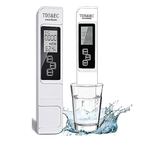 3-i-1 TDS-mätare Digital Vatten Testare (TDS, Temperatur Och EC-mätare), 0-999ppm PPM-mätare För Hydroponics