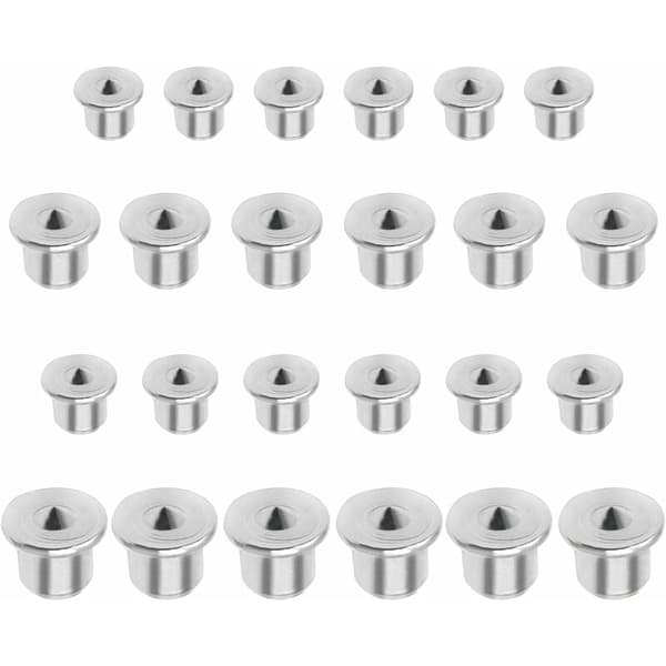 Stift centrerande plugg, T-Audace 24 stycken plugg plugg plugg markör, för plugg guide plugg snickeri (6 mm, 8 mm, 10 mm, 12 mm)