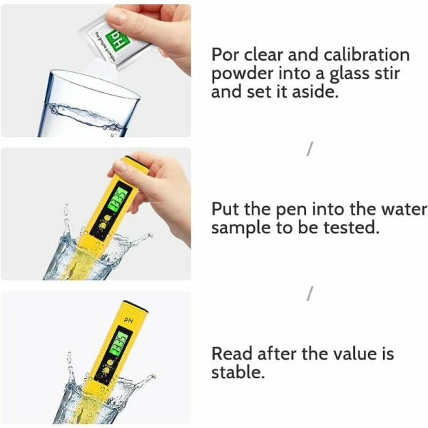 Digital pH-mätare, LCD digital vattenkvalitetstestare, pH vattenkvalitetstestare
