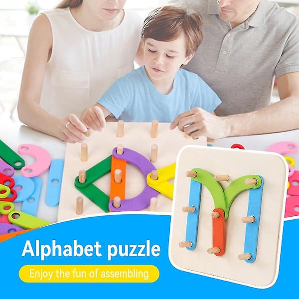 Drenge Piger Træ Lærerigt Preschool Toddler Legetøj Patchwork Legetøj