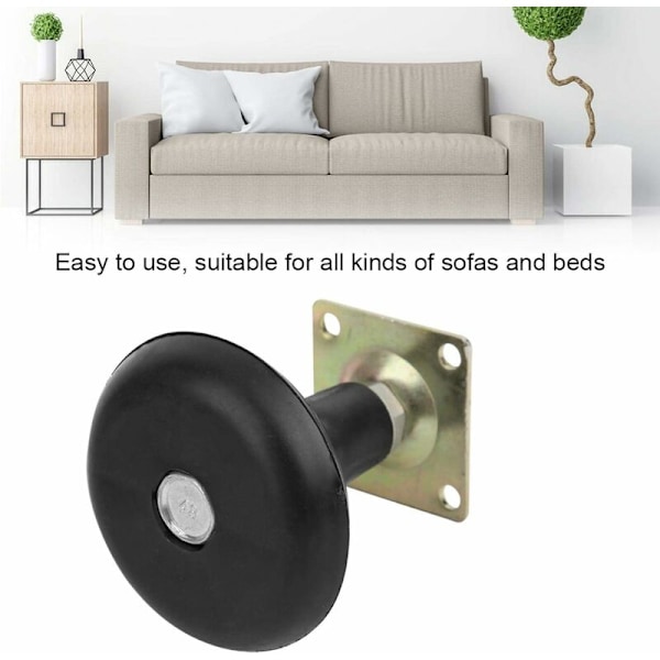Fastgjorte hjul seng fastgjorte hjul sofa stol møbler sort universal små møbelhjul (fast trompetbase)