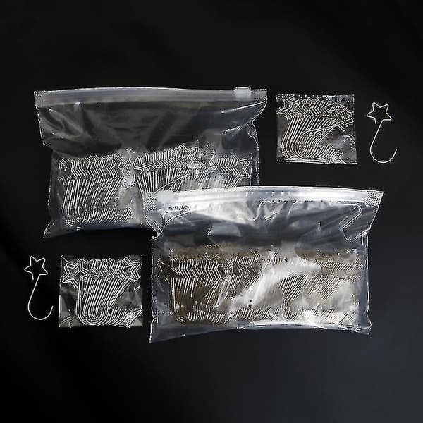 40 stjärnformade krokar i rostfritt stål för julgransprydnader (silver * 40)