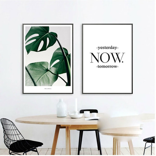 Set med 3 canvasbilder tropisk design vardagsrumsdekoration modern skandinavisk Triumph (30 x 40 cm)