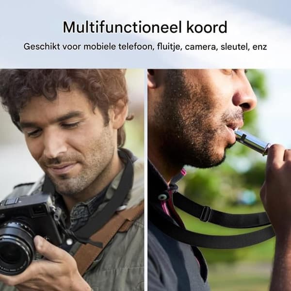 2 telefonstropper, justerbar skulderstropp, slitesterk polyester, universell smarttelefon.