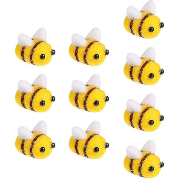 20 Filt Bee Mini Crafts Bee Craft Balls Bee Pom Poms Gör själv hantverksdekorationer_l