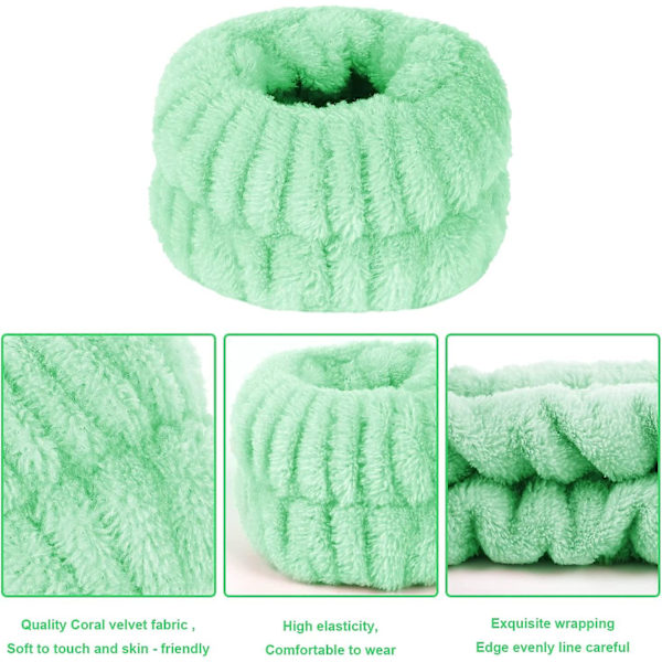 8 st Spa Handledsband Microfiber Handledsband Handledsband För Tvätta Ansiktet Absorberande Handledsband Handledsband För Kvinnor Flickor Förhindra Vätska