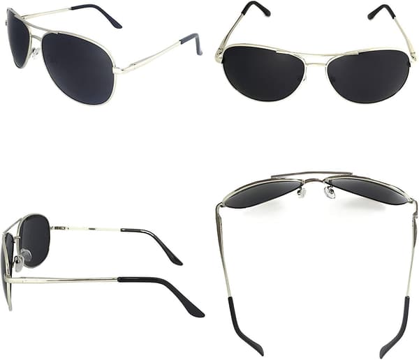 Premium Militær Stil Klassiske Aviator Solbriller, Polariserte, 100% UV-Beskyttelse