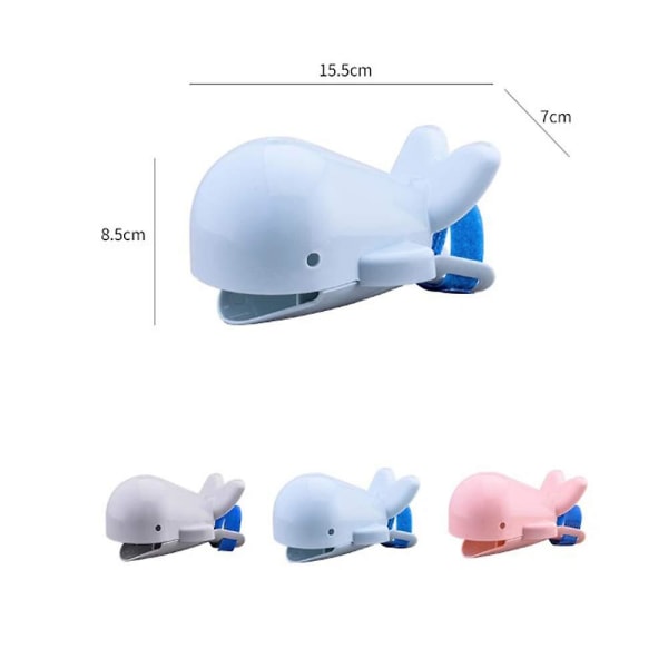 3-delad Whale Design kranförlängare, söta djurförlängare Kranförlängare i plast, handtagsförlängare för diskbänk för kök