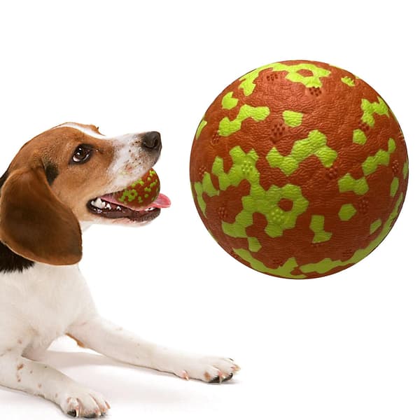 Flydende hundeboldlegetøj, Anti-Bite Etpu Pet Legetøj til rensning af tænder, meget elastisk, 2,5"/3"