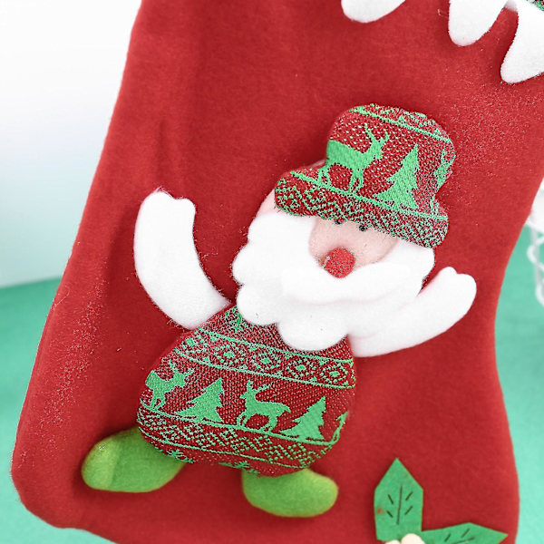 Juldekorationer Julstrumpa Presentpåse Röd Tomte