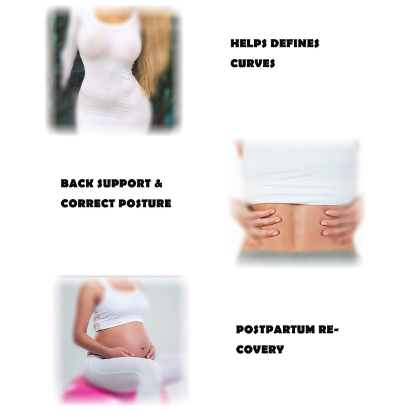 3 Clip&1 Zip 6 Stålbenad waist trainer Sportträning Kroppsformare Tummy Control3XLsvart