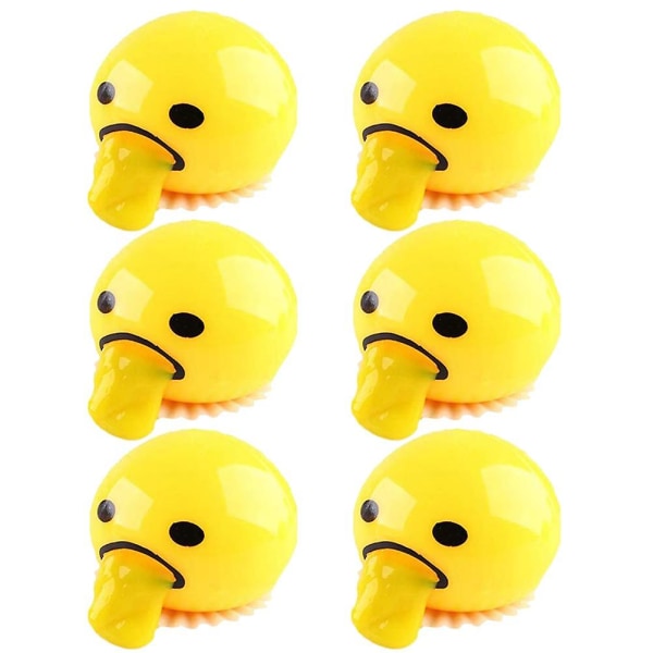 Anti Stress Reliever Kräk Ägg Leksak, Kräkas Lat Ägg Skämt Leksaker Rolig Boll Ägg Kläm Leksaker Gul