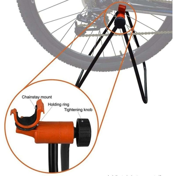 1 stk cykelholder højdejusterbar cykelopbevaringsstativ cykelnav displaystativ gulvopbevarings cykelholder reparationsstativ sort beslag