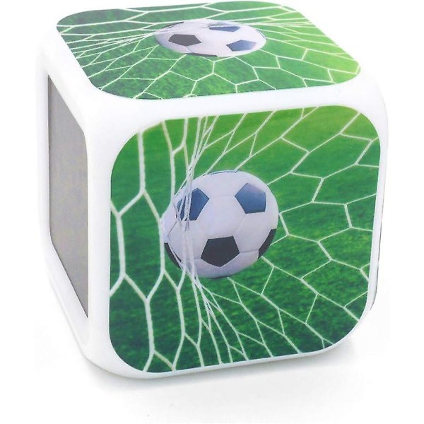 3 skrivbords- och hyllklocka Fotboll Fotbollsmatch Målscore Digital väckarklocka med LED-lampor Grön Plastbordsklocka för barn Tonåringar Vuxen