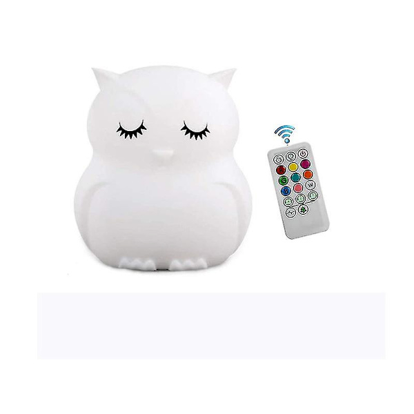 Xing uggla med fjärrkontroll och LED-lampa med intern laddning