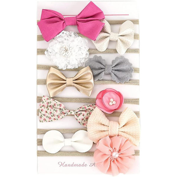 10-pack pannband flicka blomma pannband baby dop pannband söt småbarn stil 1