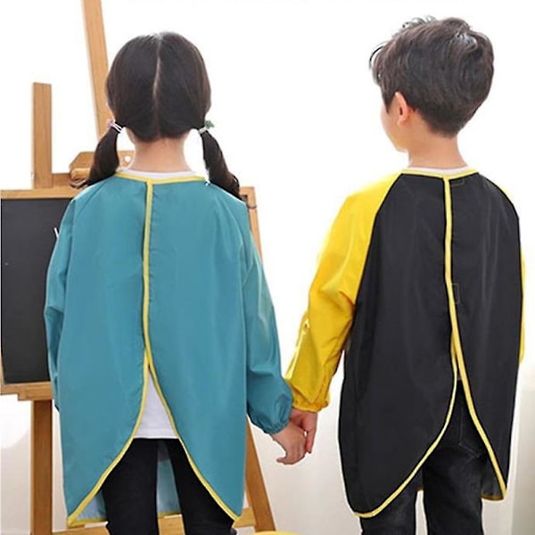 Konst Smock Förkläde För Barn Skola Söt målning Vattentäta Förkläden-26（XL，style1）