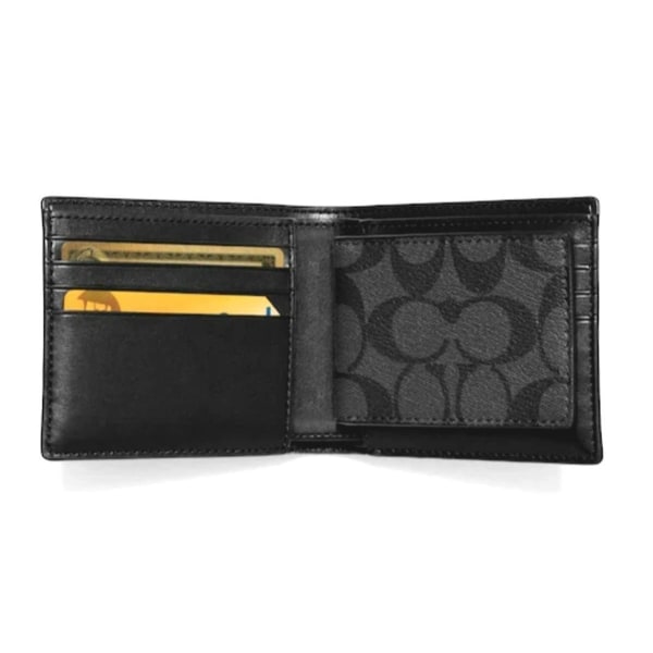 Signature Canvas Charcoal/Svart Bi-fold ID-kortsplånbok
