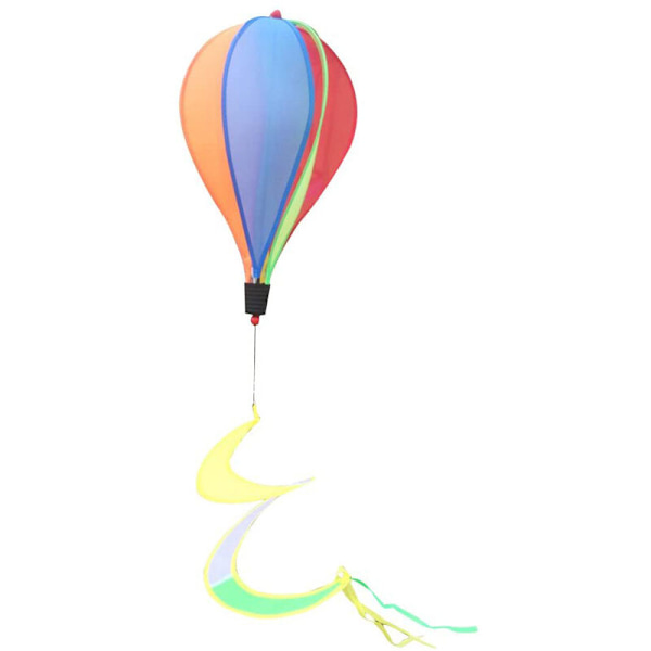 Regnbue varmluftballon vindstrimmel lys roterende farverig vindmølle streng have vindmølle udendørs dekoration, stil 2