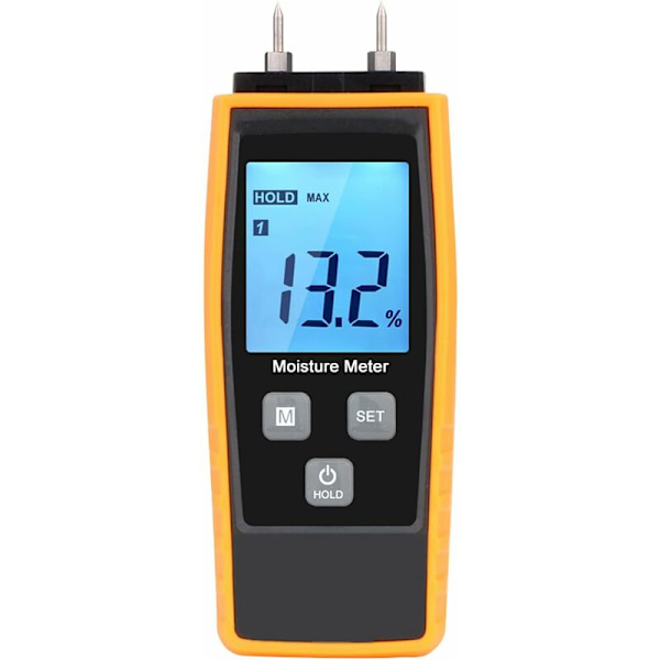 Kosteusmittari, Digitaalinen puukosteusmittari Kosteusmittari 0-80% Kosteustesteri Ilmaisin Taustavalaistulla LCD-näytöllä