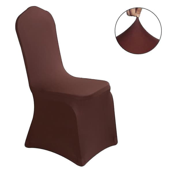 Elastiskt stolsöverdrag - Tjock svart（Djupt kaffe）