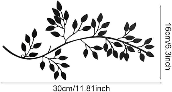 2 st metallblad väggdekor vin oliv gren blad väggkonst smidesjärn, utomhusdekor