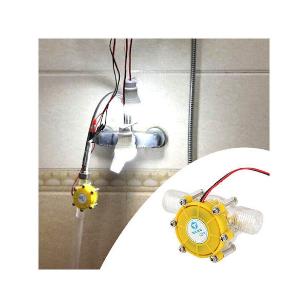 12V Mikro Hydro Generator Hane Pumpe Lys DIY Vandstrøm Rustfrit Stål Hydraulisk Mini Turbine Høj Effekt Hotel Husholdning 1stk (12V)