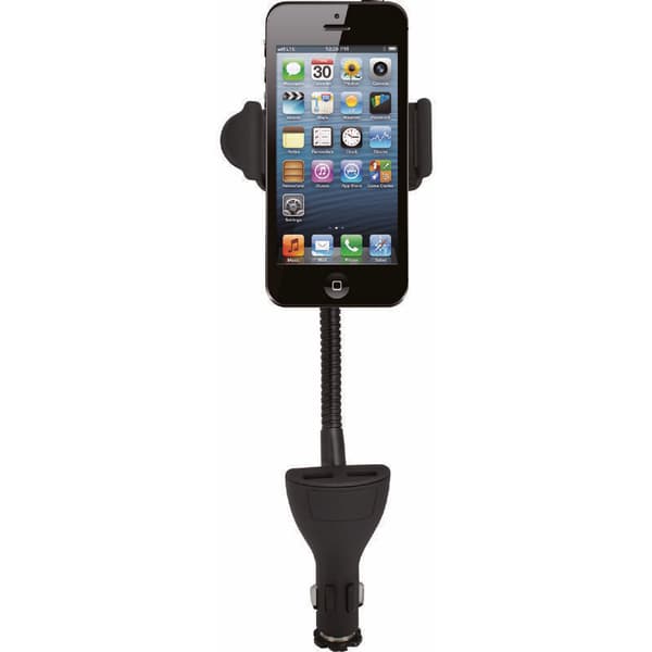 Smartphoneholder og cigarettænderoplader??t GM Sort