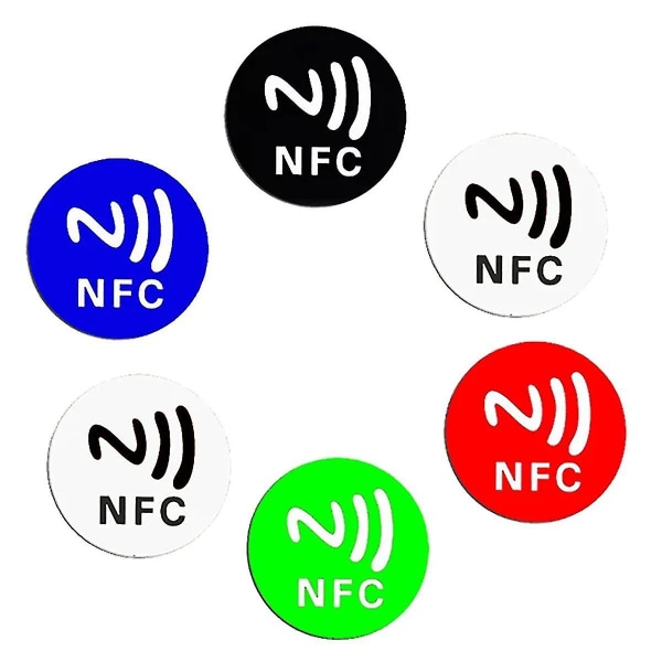 24st Nfc Ntag213 Tag Sticker Universal Label Rfid Token Patrol 13.56mhz för genväg Etc Nfc Stick