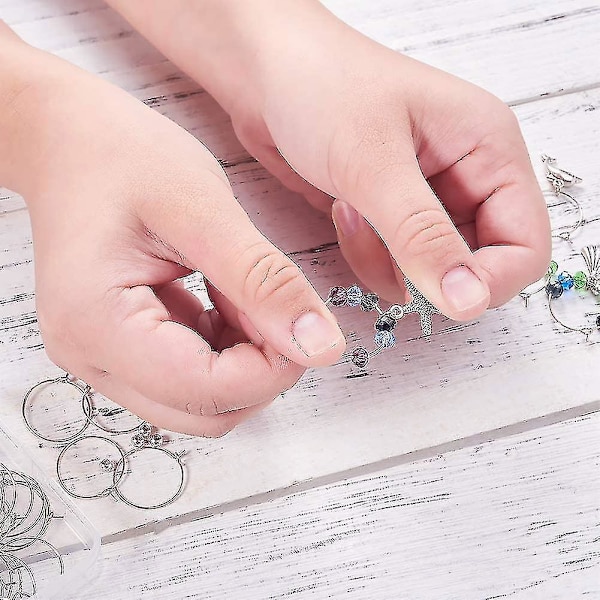 100 st gyllene/silver 25mm vinglas charm ringar tråd hoops örhänge pärlor båge för DIY-2