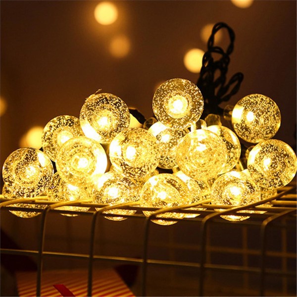 Christmas Led Luminous Light String 1,5 Meter 10 Lights Batteri Kula Diameter 2,3cm Gul