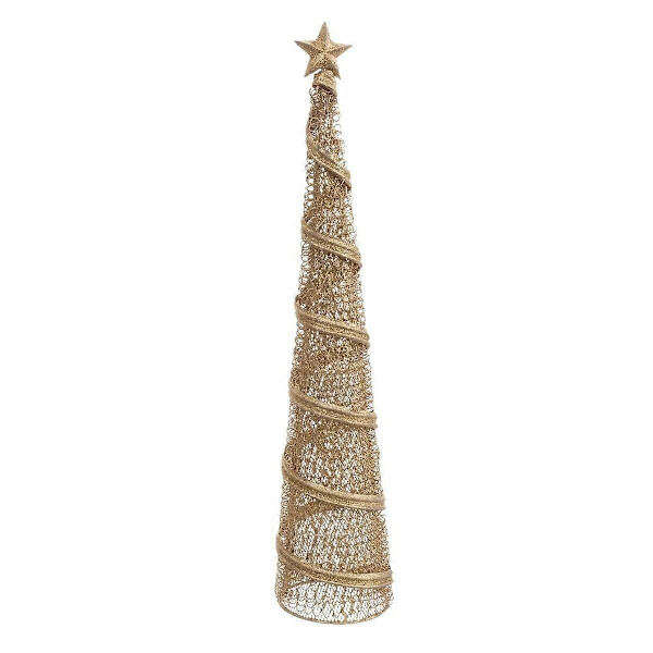Julgranskulor Gyllene Metall Konisk 10 x 10 x 50 cm