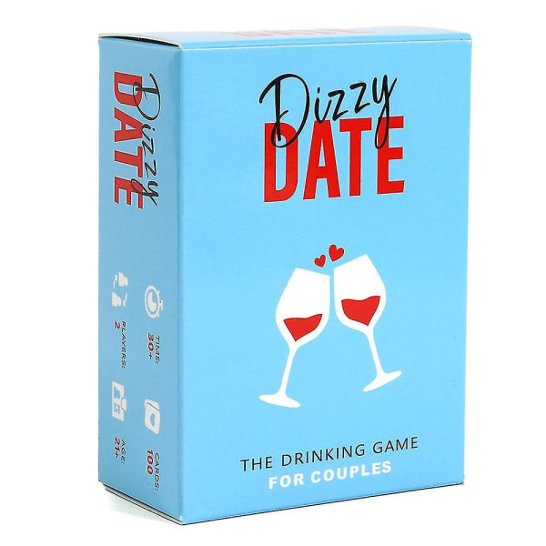 Dizzy Date Kortspel För Par Date Nights Drinking Game 100 Cards Lovers Gift
