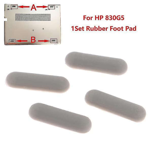 1 set gummifötter för bärbar dator för HP 830 G5 halkfria dynor bottenbas (3 mm)