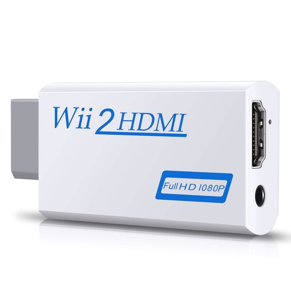 Wii till HDMI-omvandlare, Wii till HDMI-adapter, Wii till HDMI 1080p 720p-kontakt Utgångsvideo & 3,5 mm