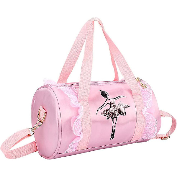 Barnens axelväska för dans & spets ballerina (rosa kort sand) 1 st