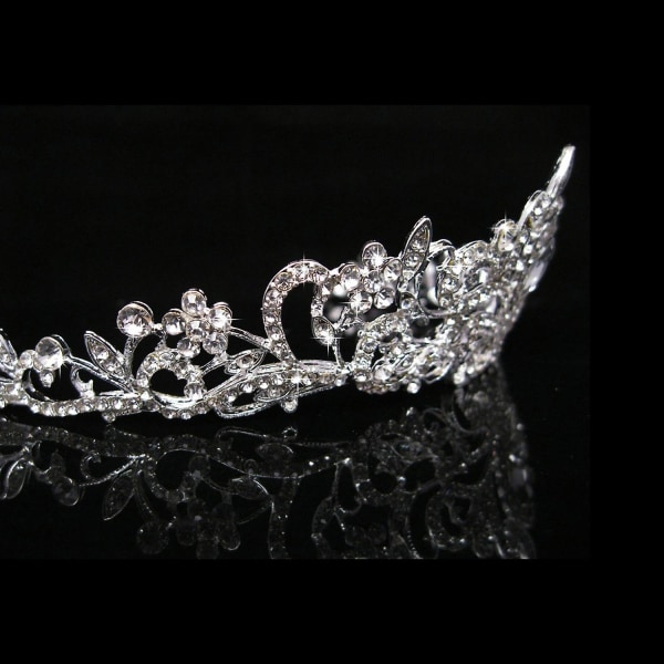 Crystal Rhinestone Tiara Crown For Princess Bridal Prom Bröllopsfest Bröllopshår Pannband för kvinnor