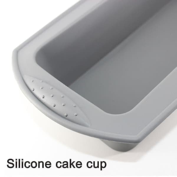 Silikonbrödform, non-stick silikonbakform, enkel att lossa och baka（Grå）