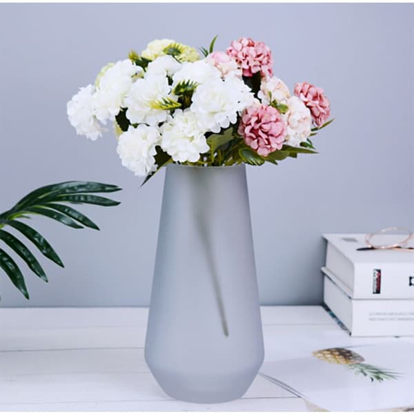 karat bollkrysantemum dekorativ simuleringsbukett?? blomsterblomning blomma blomma simulering vit växt (flaska ingår ej)
