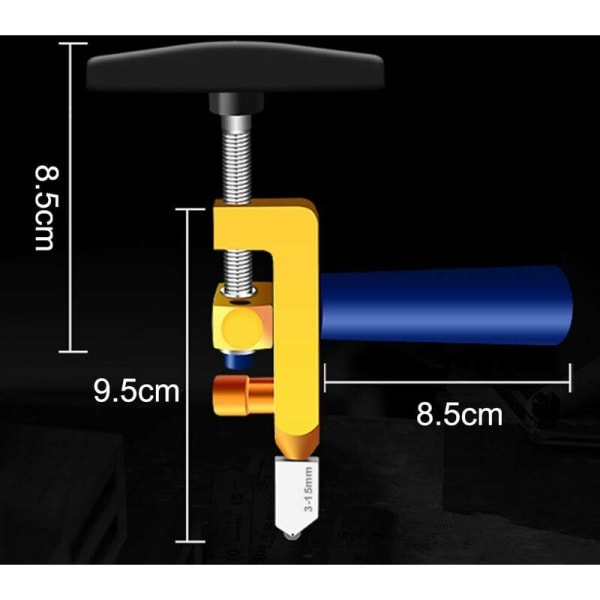 Glasskärare Triomphe Premium Kvalitet 3mm till 15mm 2 i 1 Glasskärare Verktygssats Glas Handverktygssats Multifunktionell Glas Keramisk Kakelsättare