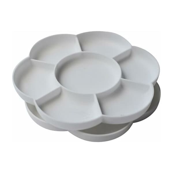 2-pack plastblomfärgpaletter - Vit，T-Audace