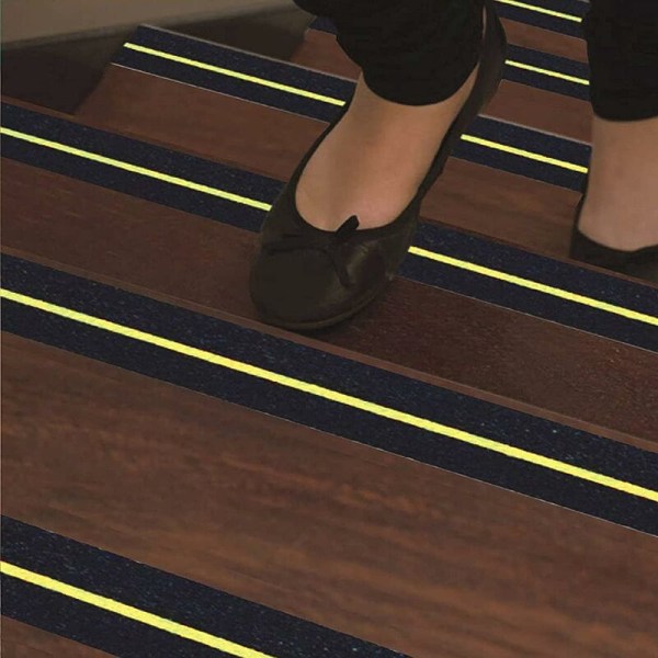 Anti-Slip tape med reflekterende strimmel, Anti-Slip reflekterende sikkerhedstape til trappetrin - Kraftig træktape for at forhindre glid og fald