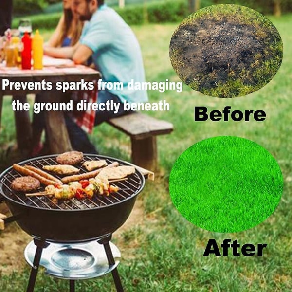 Eldstad matta|Brandskyddad matta|Grillmatta|BBQ matta|Brandskyddad filt|Flamskyddstyg (95x80cm)