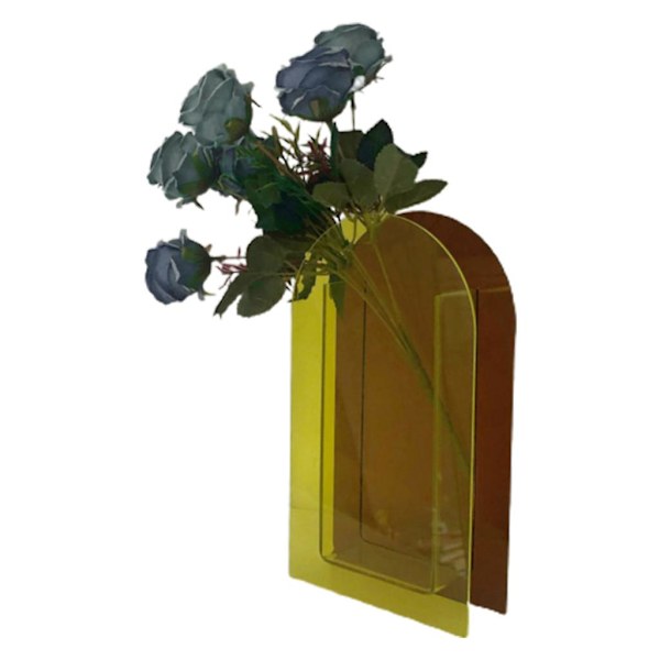 Färgglad akrylvas transparent blomsterarrangemang prydnader mode konst (båge)