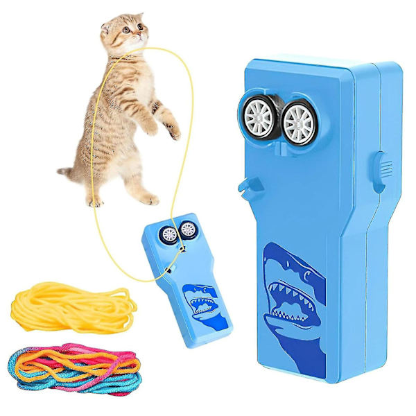 Loop Lasso Glow In The Dark, repkastare propeller, loop Lasso String Shooter Toy（Blå）