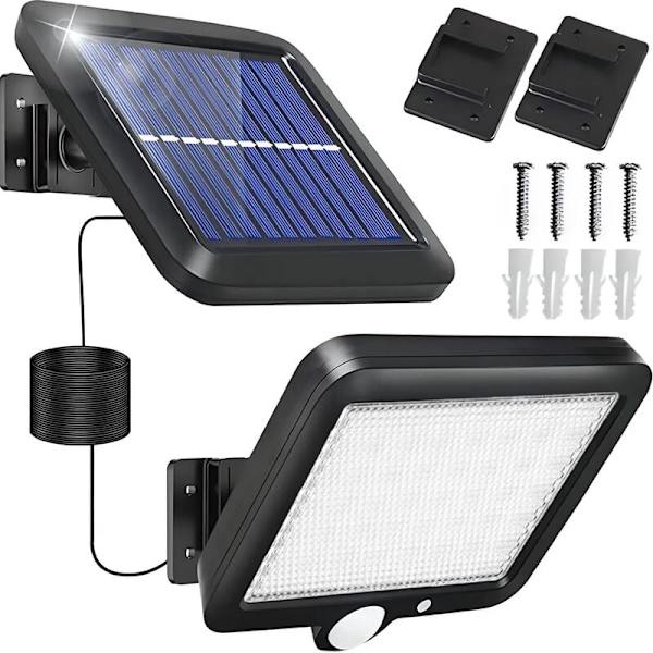 Udendørs solcellelamper med bevægelsessensor 56 COB LED solcellelamper udendørs projektør 120° IP65 vandtæt superlys stærk udendørs solcelle væglampe Retoo
