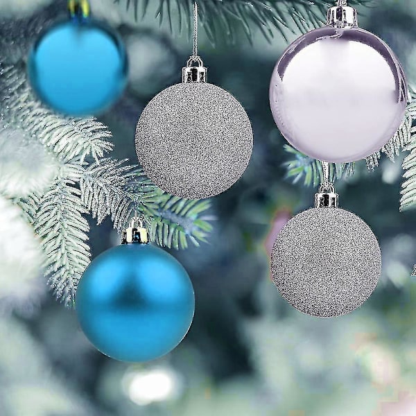 24st Julkula Delikat Återanvändbar Högglans Julträd Dekor Kulhänge Heminredning