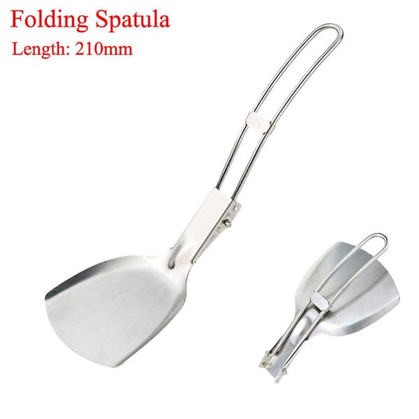 Camping bestik sæt i rustfrit stål med kniv, gaffel og ske [3-delt sæt]